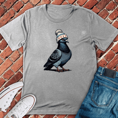 Beanie Pigeon T-Shirt - Chicago Graphic Tee - Gift for Chicago Lovers - Unisex