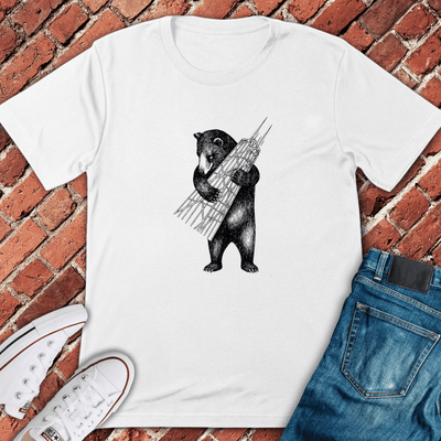 Bear Love Chicago T-Shirt - Graphic Tee - Gift for Chicago Lovers - Unisex