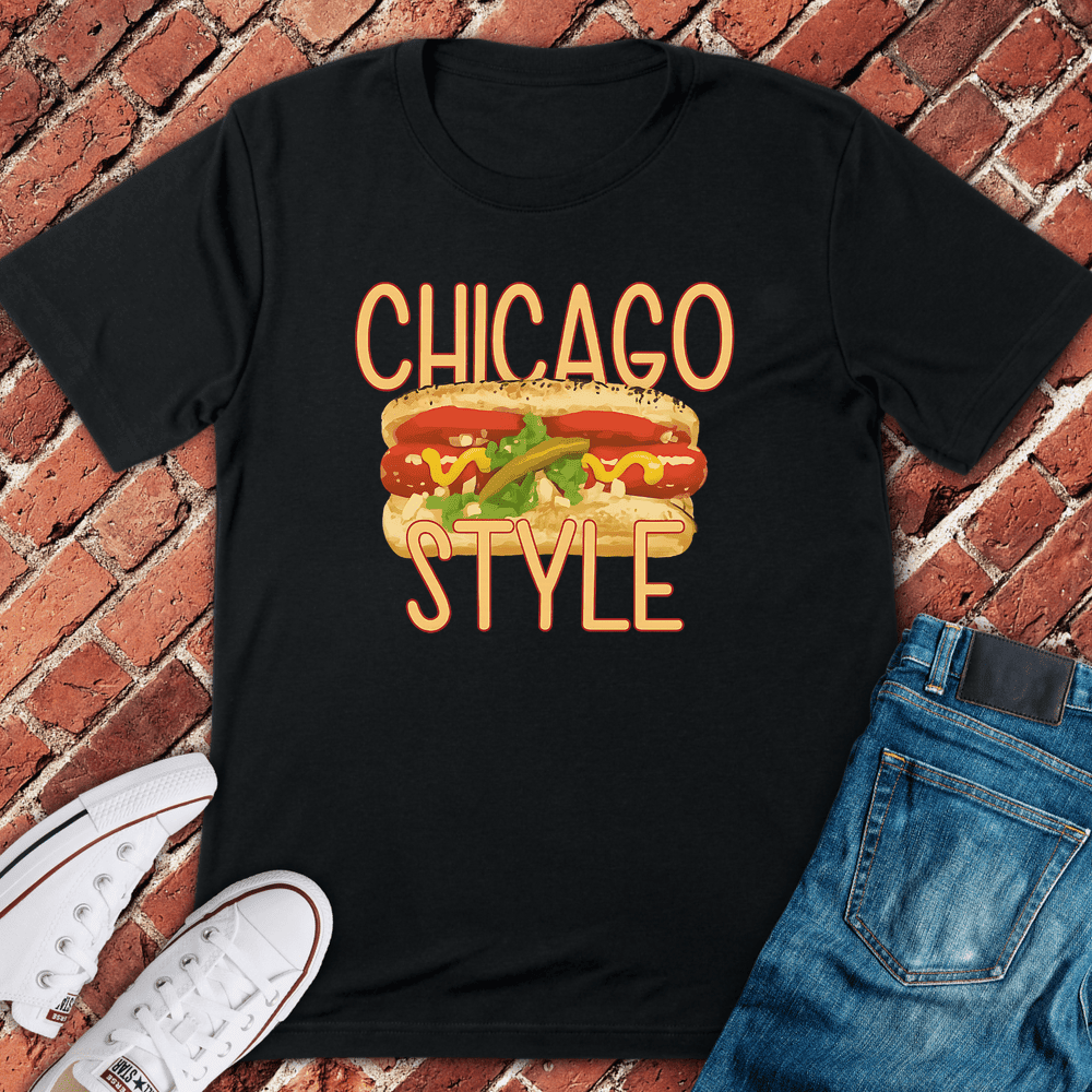 Chicago Style Dog T-Shirt - Graphic Tee - Gift for Chicago Lovers - Unisex