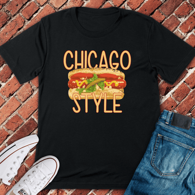 Chicago Style Dog T-Shirt - Graphic Tee - Gift for Chicago Lovers - Unisex