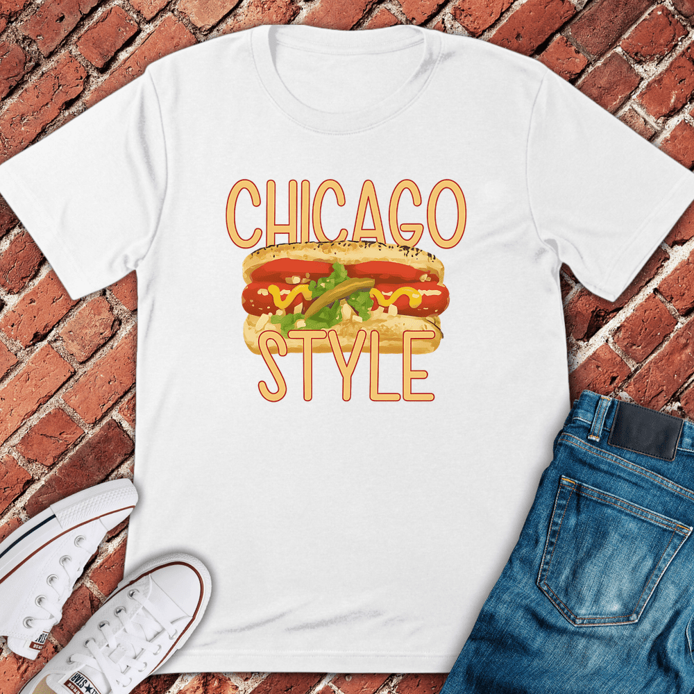 Chicago Style Dog T-Shirt - Graphic Tee - Gift for Chicago Lovers - Unisex