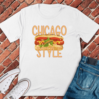 Chicago Style Dog T-Shirt - Graphic Tee - Gift for Chicago Lovers - Unisex