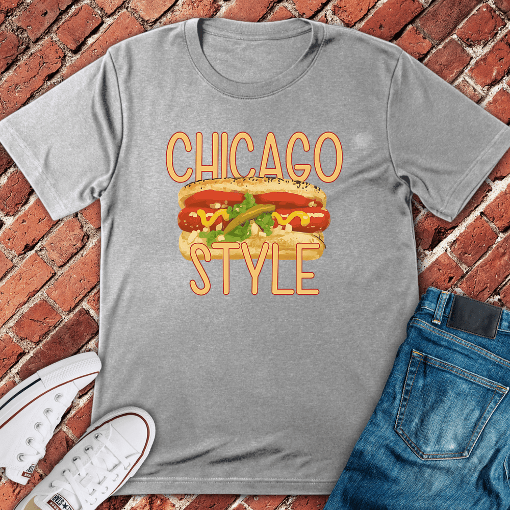 Chicago Style Dog T-Shirt - Graphic Tee - Gift for Chicago Lovers - Unisex