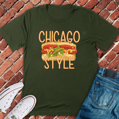 Chicago Style Dog T-Shirt - Graphic Tee - Gift for Chicago Lovers - Unisex