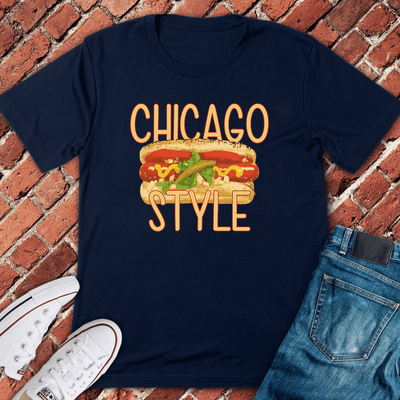 Chicago Style Dog T-Shirt - Graphic Tee - Gift for Chicago Lovers - Unisex