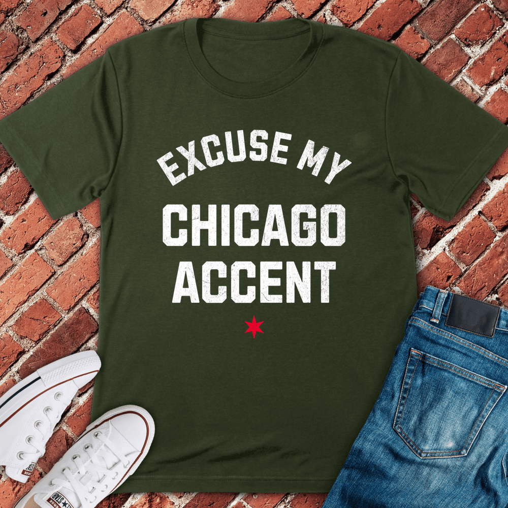 Chicago Accent T-Shirt - Graphic Tee - Gift for Chicago Lovers - Unisex