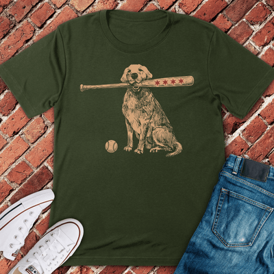 Chicago Bat Dog T-Shirt - Graphic Tee - Gift for Chicago Lovers - Unisex
