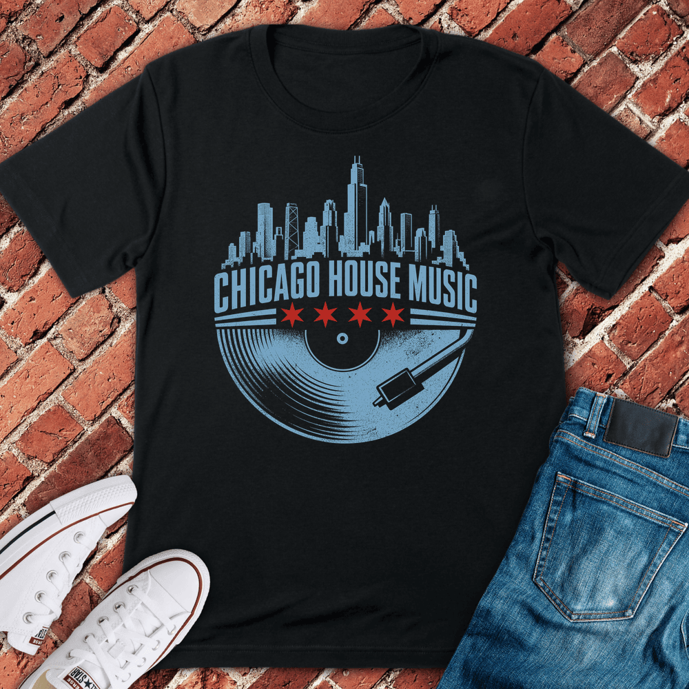 Chi House Record T-Shirt - Graphic Tee - Gift for Chicago Lovers - Unisex