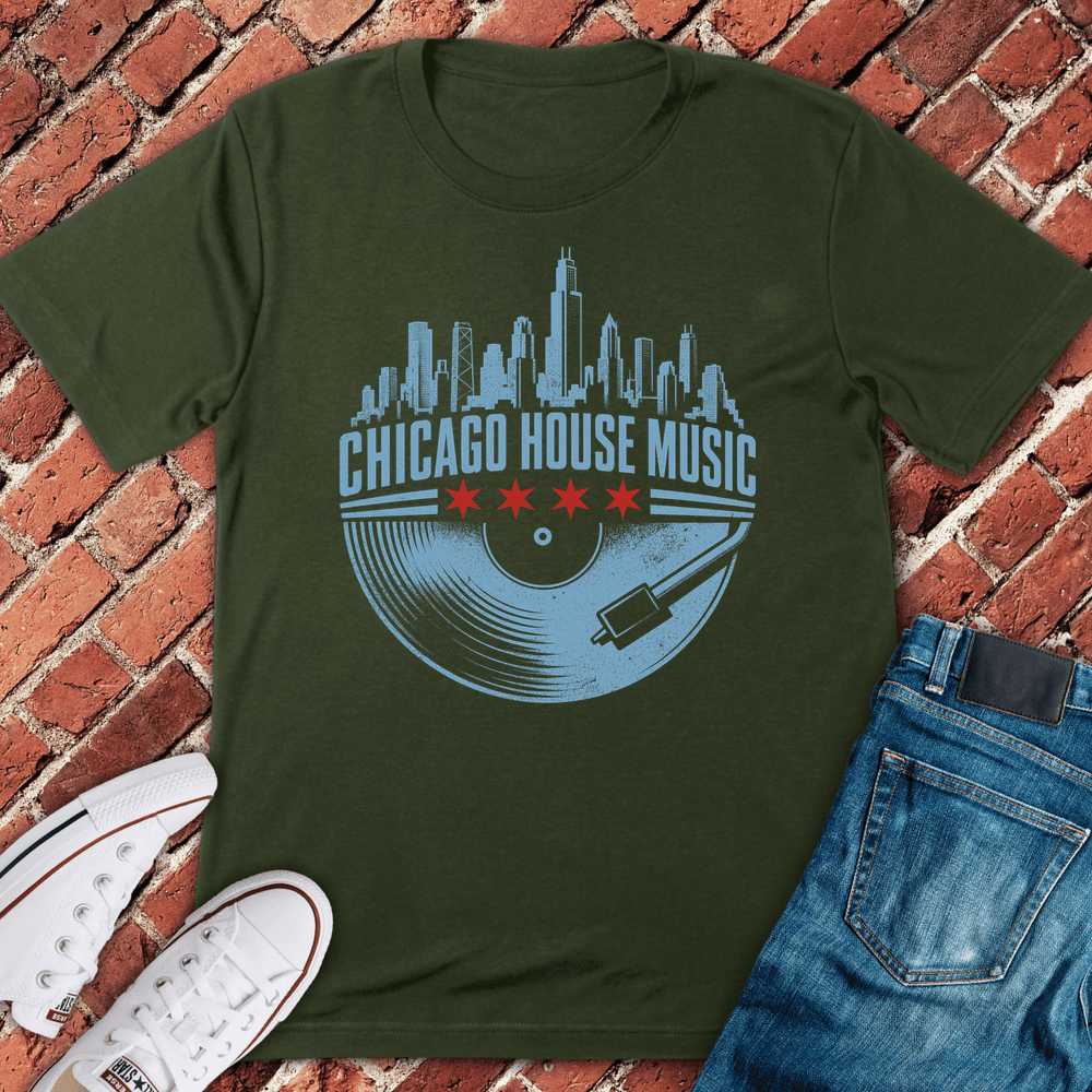 Chi House Record T-Shirt - Graphic Tee - Gift for Chicago Lovers - Unisex