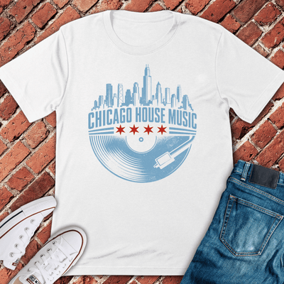 Chi House Record T-Shirt - Graphic Tee - Gift for Chicago Lovers - Unisex
