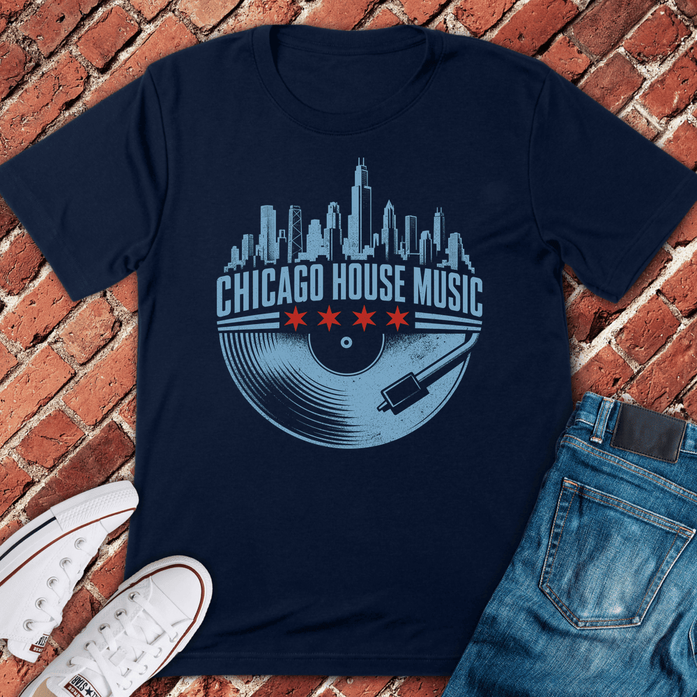 Chi House Record T-Shirt - Graphic Tee - Gift for Chicago Lovers - Unisex