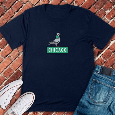 Chicago Pigeon T-Shirt - Graphic Tee - Gift for Chicago Lovers - Unisex