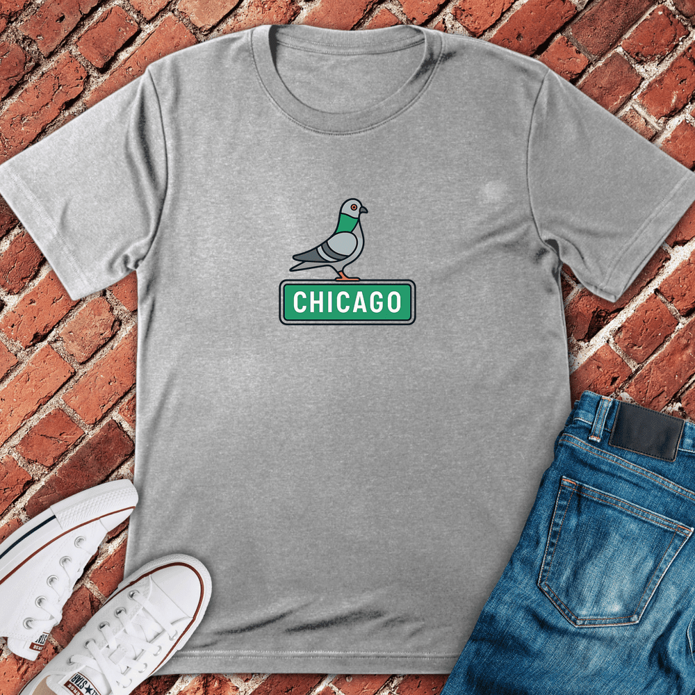 Chicago Pigeon T-Shirt - Graphic Tee - Gift for Chicago Lovers - Unisex