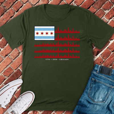 Chi Skyline 250 T-Shirt - Graphic Tee - Gift for Chicago Lovers - Unisex