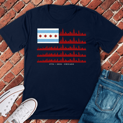 Chi Skyline 250 T-Shirt - Graphic Tee - Gift for Chicago Lovers - Unisex
