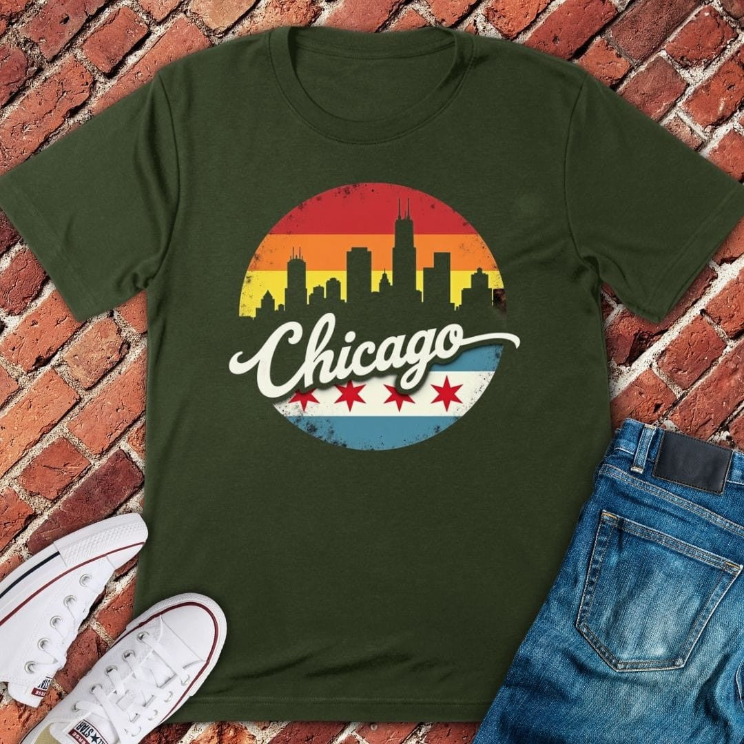 Chicago Sunset T-Shirt - Graphic Tee - Gift for Chicago Lovers - Unisex