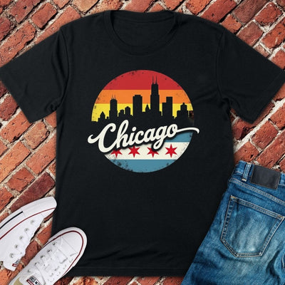Chicago Sunset T-Shirt - Graphic Tee - Gift for Chicago Lovers - Unisex