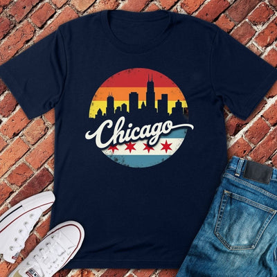 Chicago Sunset T-Shirt - Graphic Tee - Gift for Chicago Lovers - Unisex