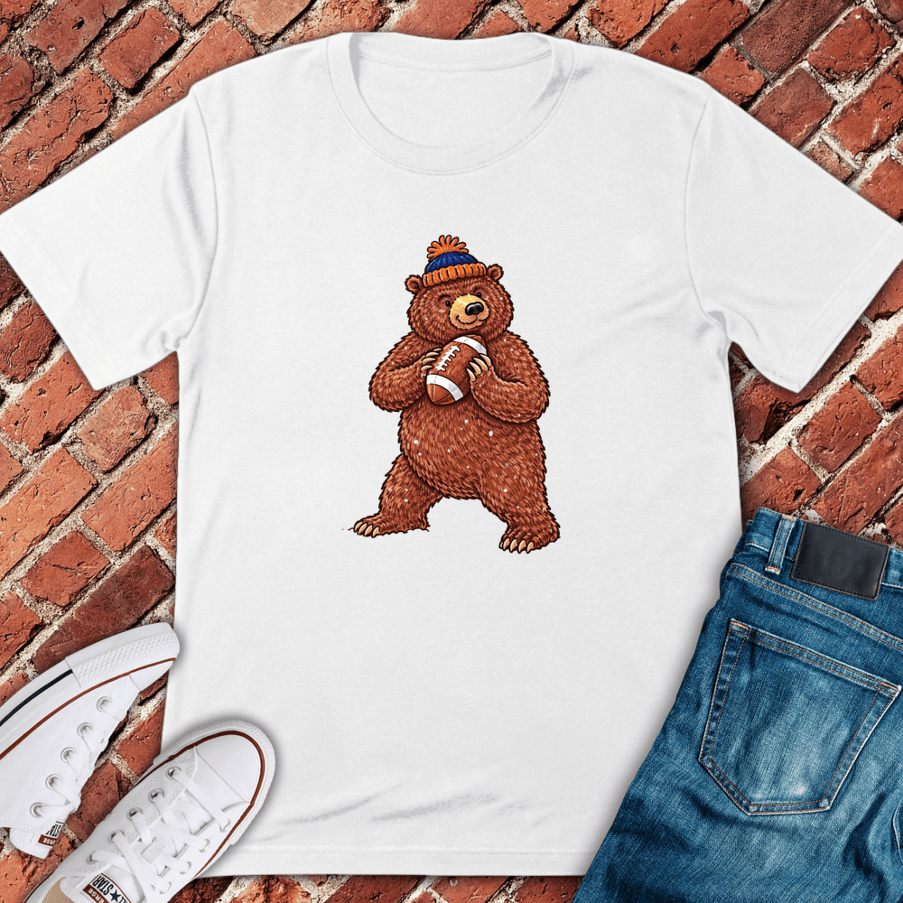 Football Bear T-Shirt - Chicago Graphic Tee - Gift for Chicago Lovers - Unisex