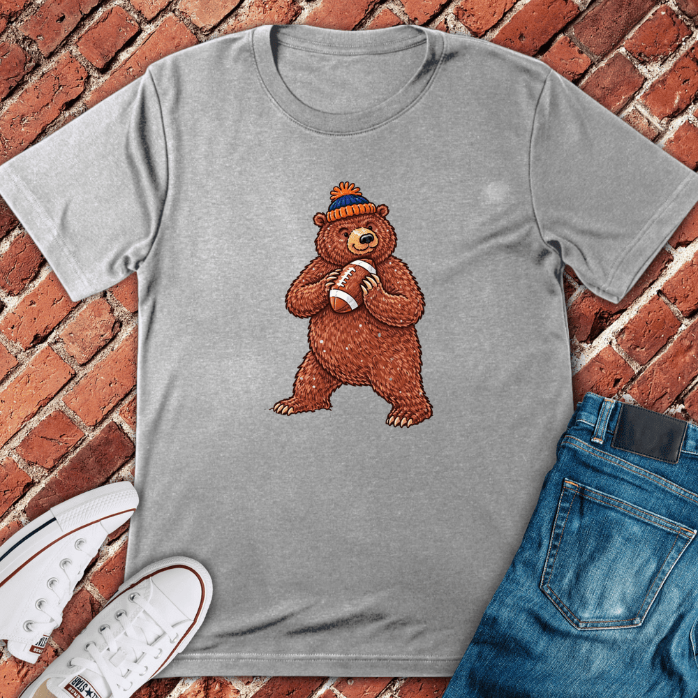Football Bear T-Shirt - Chicago Graphic Tee - Gift for Chicago Lovers - Unisex