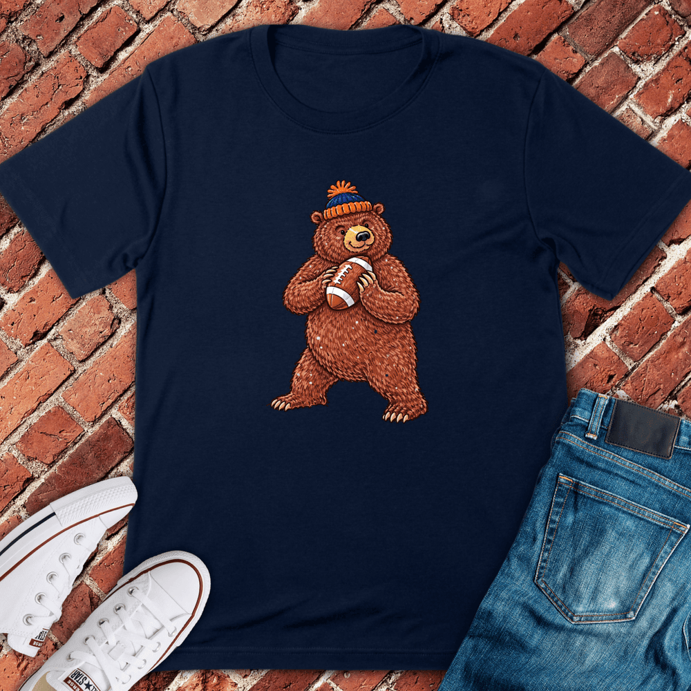 Football Bear T-Shirt - Chicago Graphic Tee - Gift for Chicago Lovers - Unisex
