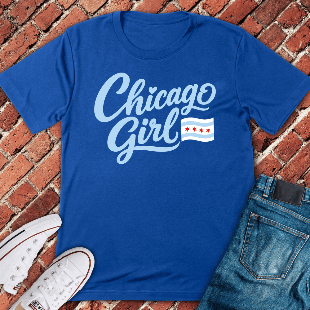 Chicago Girl Script T-Shirt - Graphic Tee - Gift for Chicago Lovers