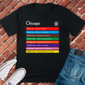 Chicago L Lines T-Shirt - Graphic Tee - Gift for Chicago Lovers - Unisex