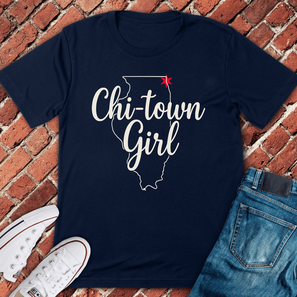 Chi-Town Girl T-Shirt - Graphic Tee - Gift for Chicago Lovers