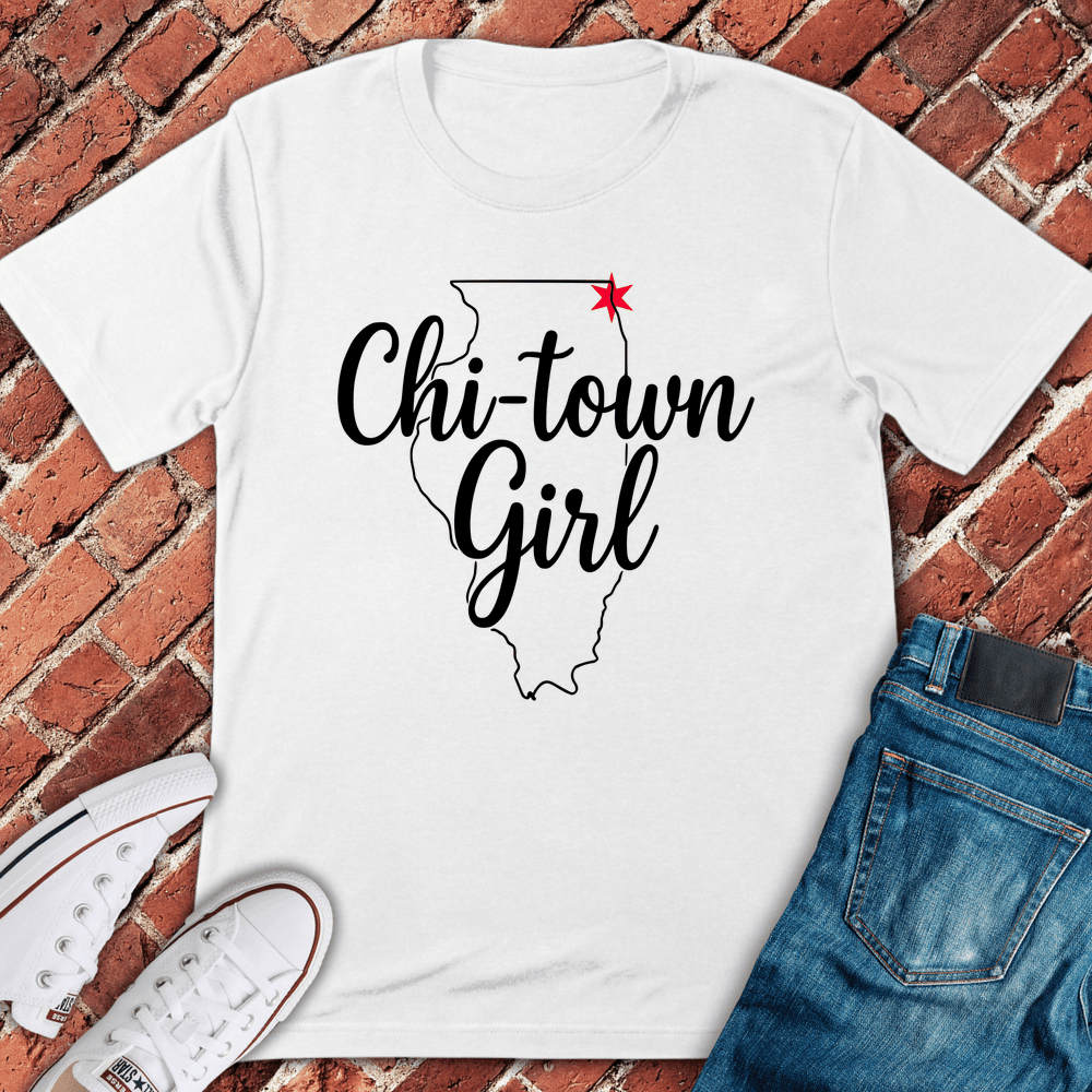 Chi-Town Girl T-Shirt - Graphic Tee - Gift for Chicago Lovers