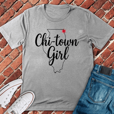 Chi-Town Girl T-Shirt - Graphic Tee - Gift for Chicago Lovers