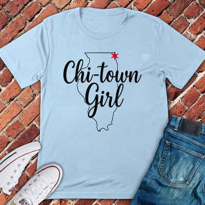 Chi-Town Girl T-Shirt - Graphic Tee - Gift for Chicago Lovers
