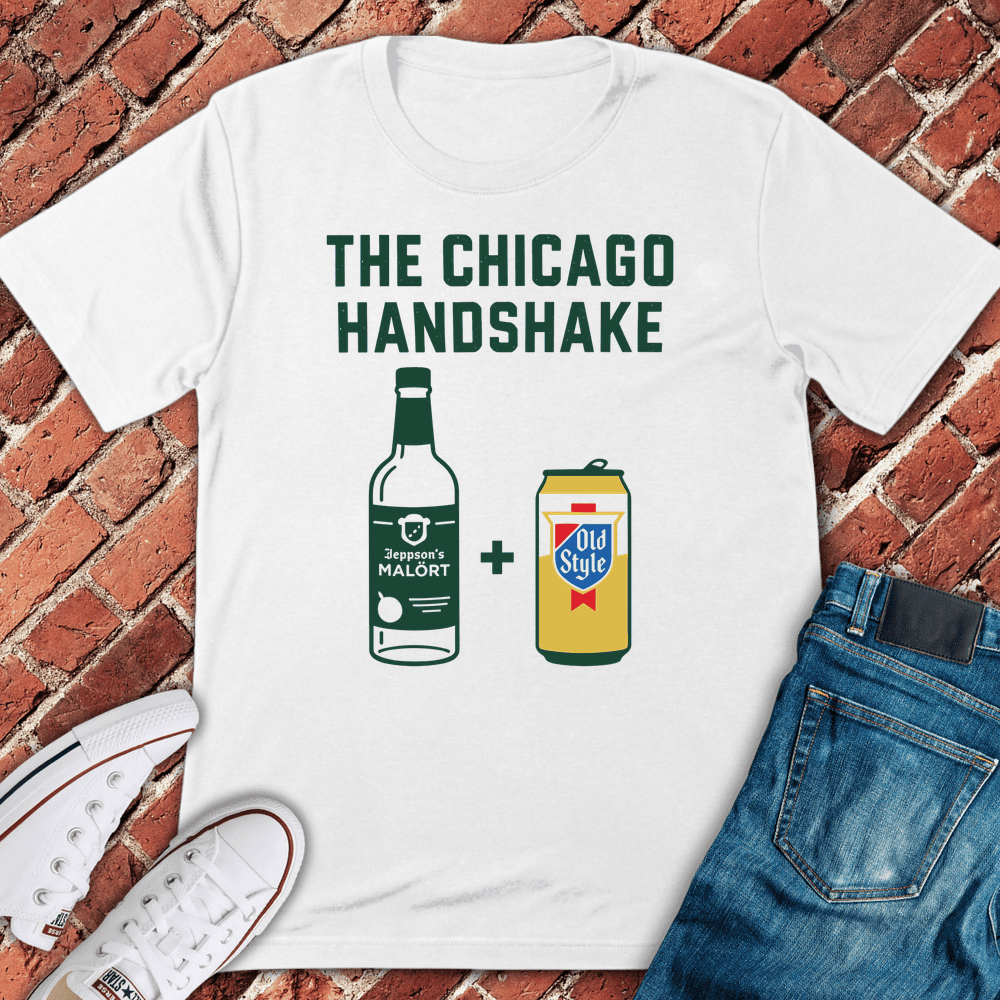 Chicago Handshake T-Shirt - Graphic Tee - Gift for Chicago Lovers - Unisex