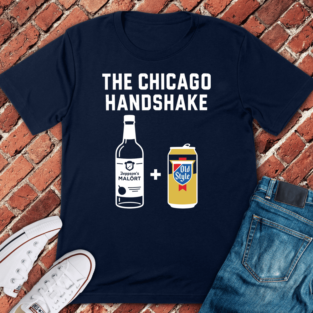Chicago Handshake T-Shirt - Graphic Tee - Gift for Chicago Lovers - Unisex