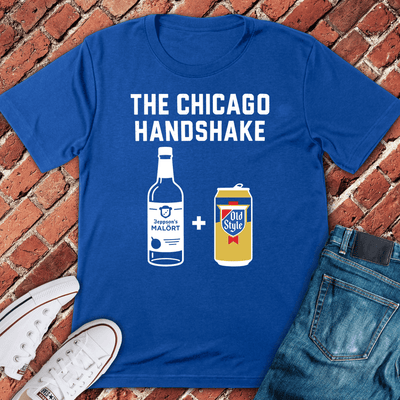 Chicago Handshake T-Shirt - Graphic Tee - Gift for Chicago Lovers - Unisex