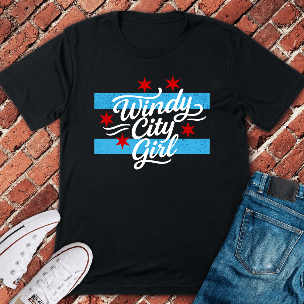Windy City Girl T-Shirt - Chicago Graphic Tee - Gift for Chicago Lovers