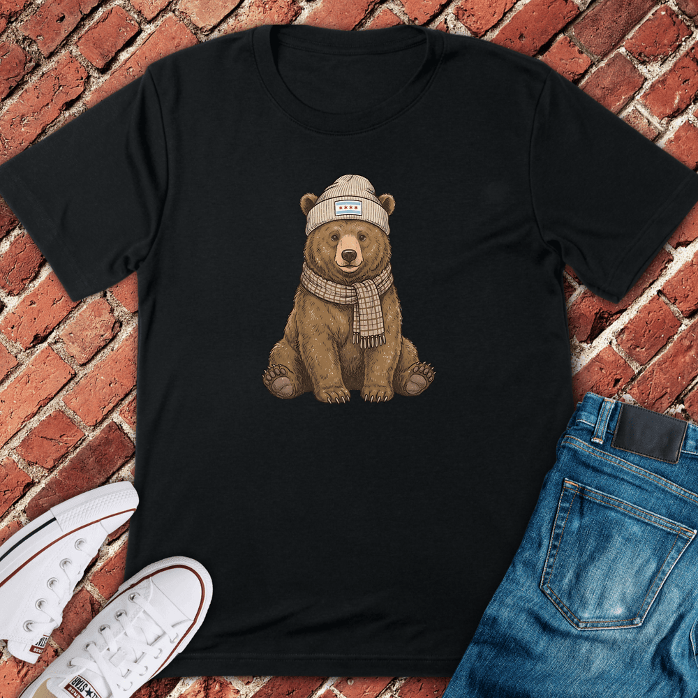 Chicago Cozy Bear T-Shirt - Graphic Tee - Gift for Chicago Lovers - Unisex