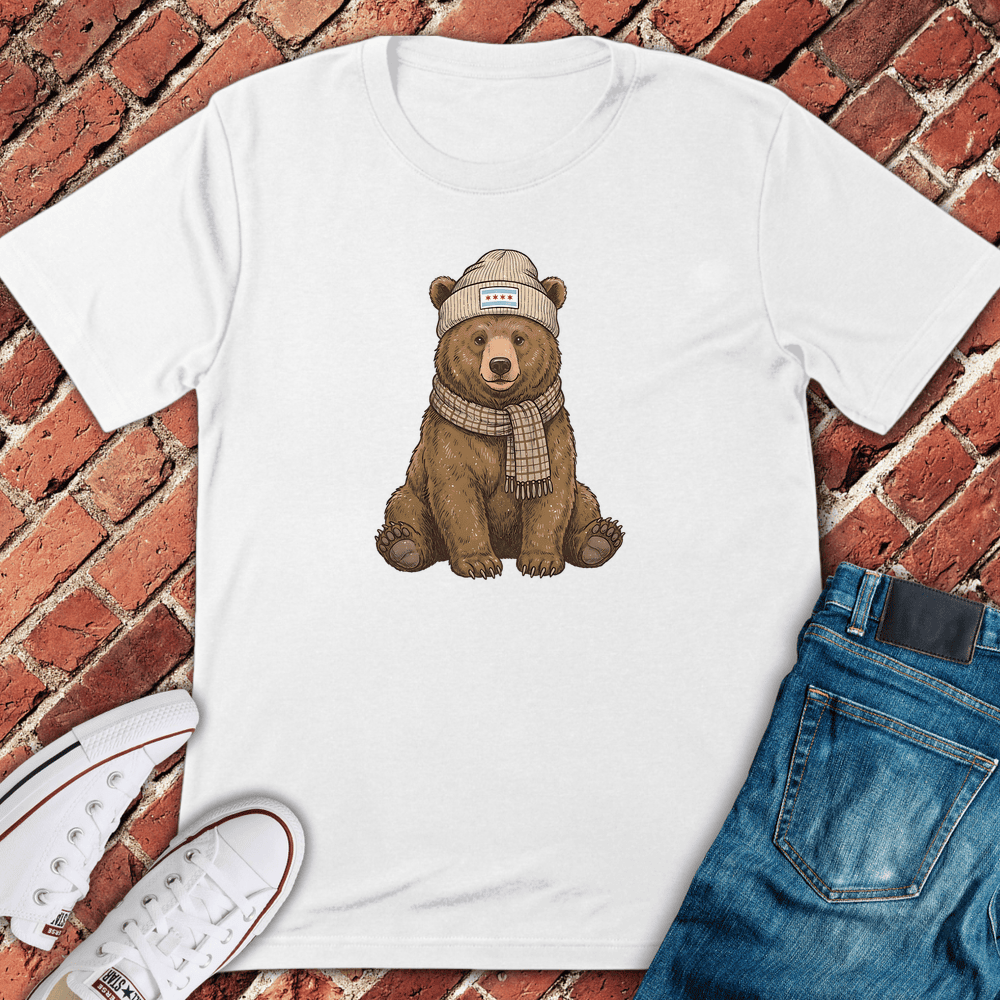 Chicago Cozy Bear T-Shirt - Graphic Tee - Gift for Chicago Lovers - Unisex