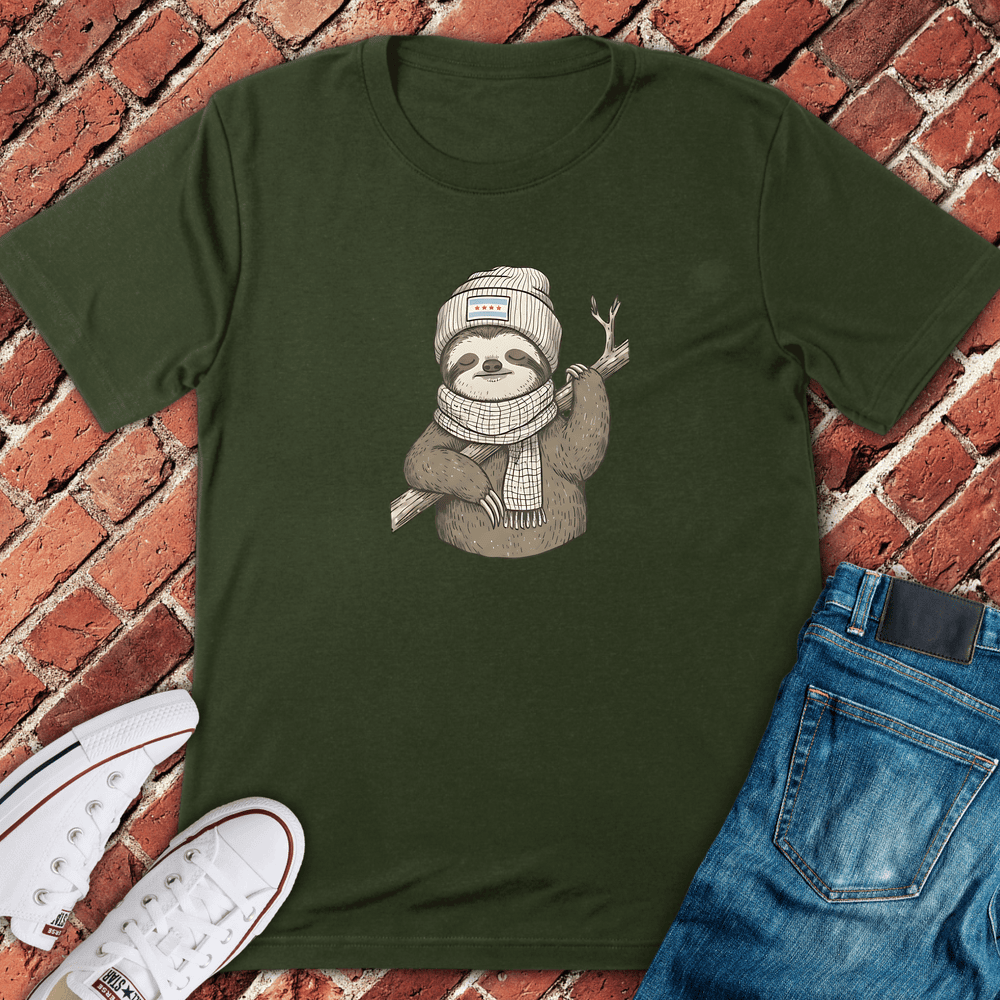 Cozy Sloth Vibes T-Shirt - Chicago Graphic Tee - Gift for Chicago Lovers - Unisex