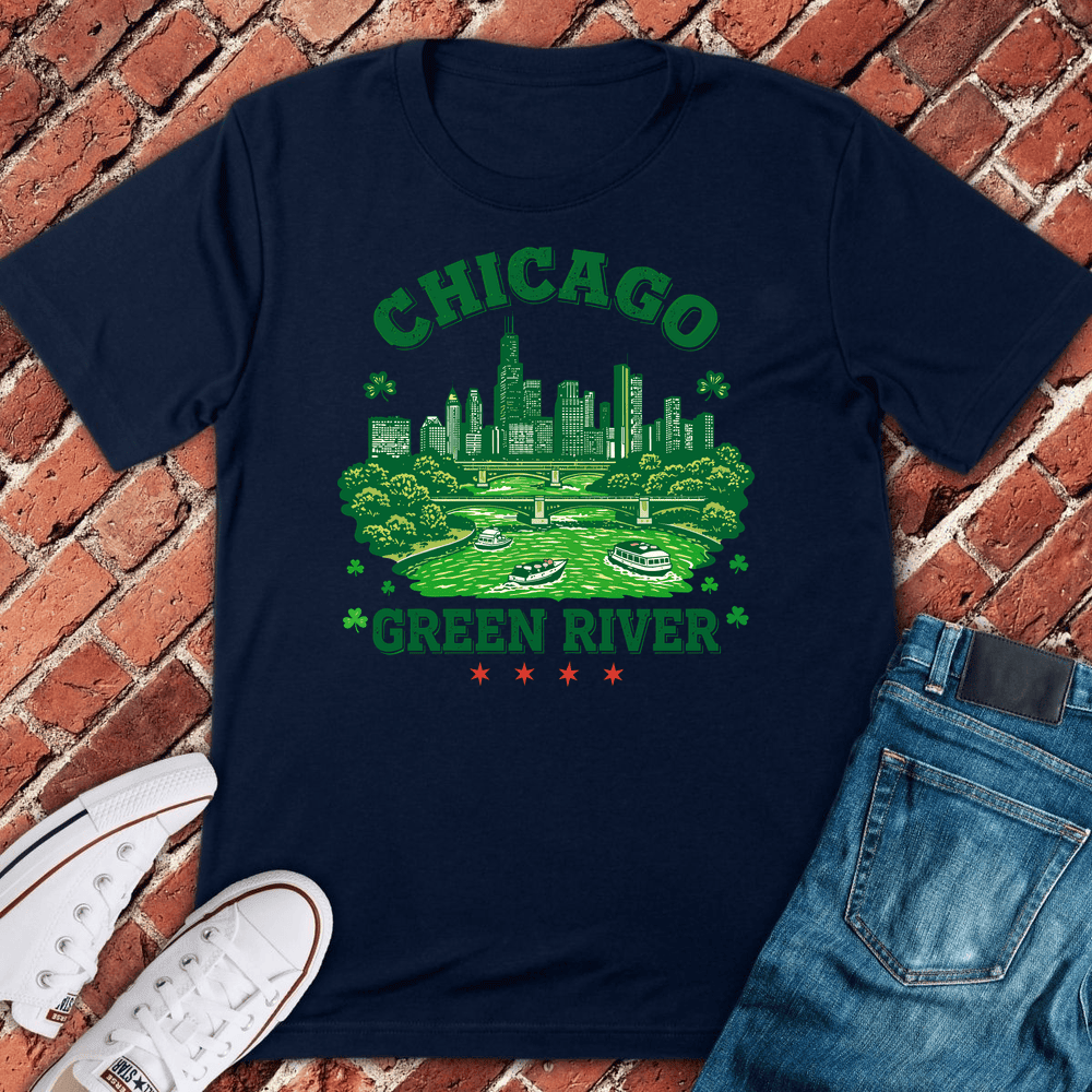 Chicago Green River T-Shirt - Graphic Tee - Gift for Chicago Lovers - Unisex