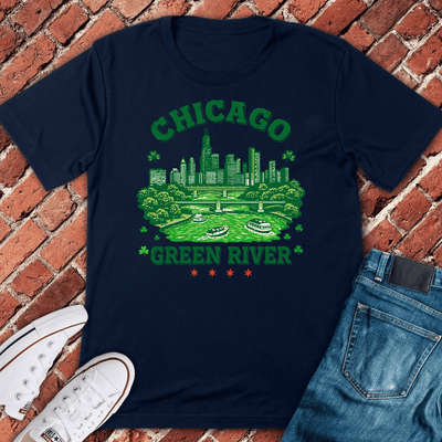 Chicago Green River T-Shirt - Graphic Tee - Gift for Chicago Lovers - Unisex