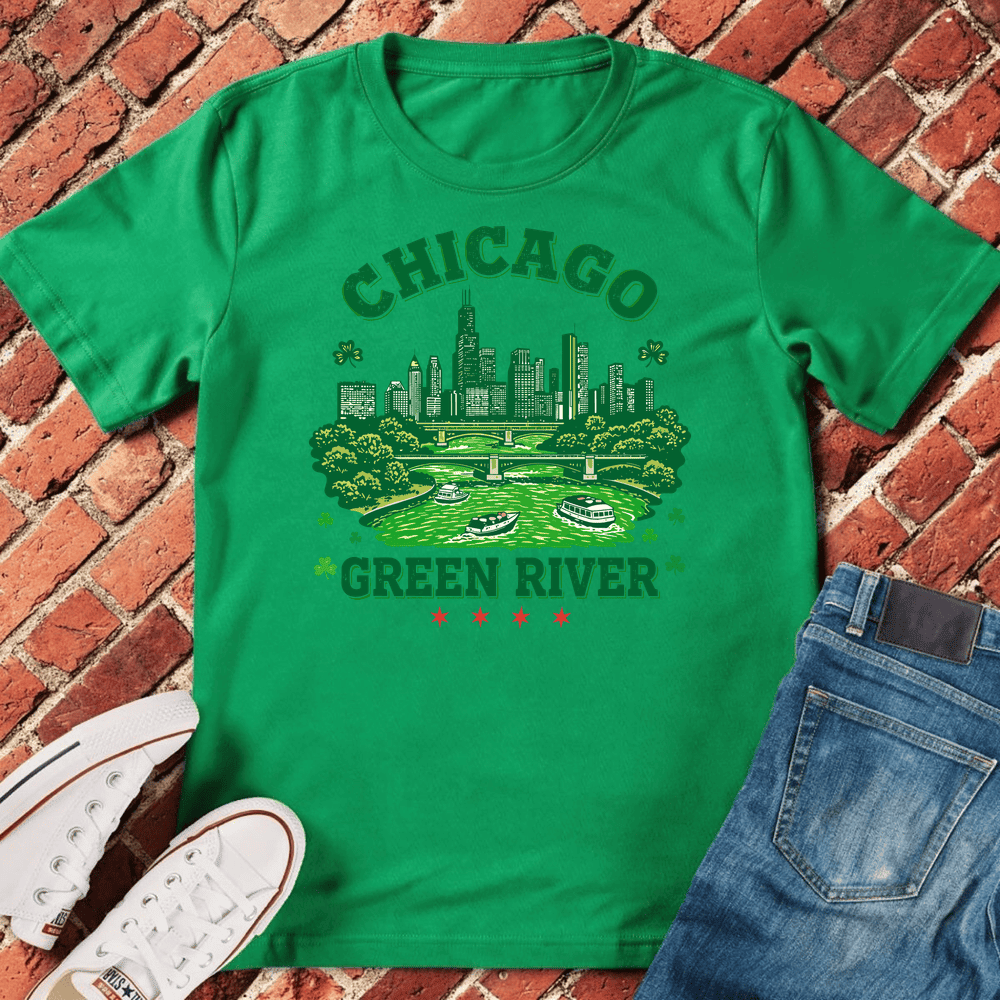 Chicago Green River T-Shirt - Graphic Tee - Gift for Chicago Lovers - Unisex