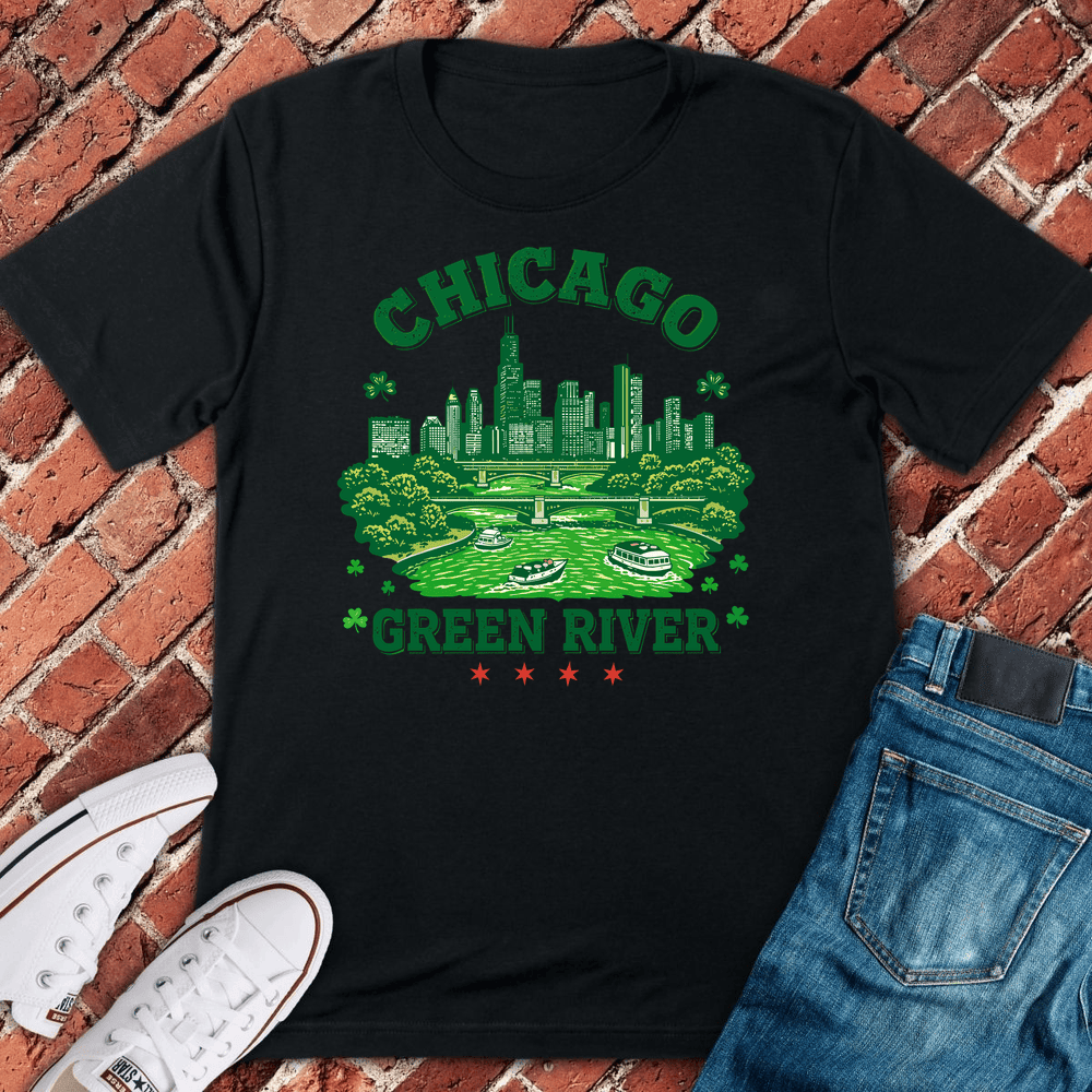 Chicago Green River T-Shirt - Graphic Tee - Gift for Chicago Lovers - Unisex