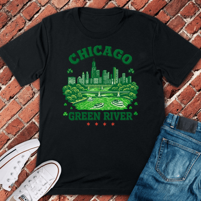 Chicago Green River T-Shirt - Graphic Tee - Gift for Chicago Lovers - Unisex