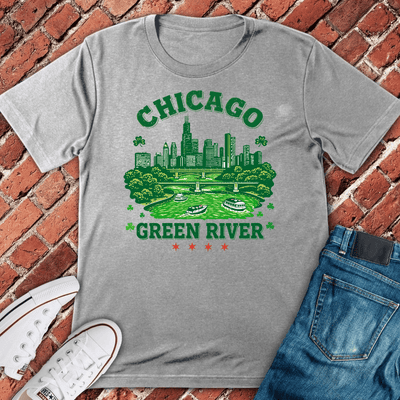 Chicago Green River T-Shirt - Graphic Tee - Gift for Chicago Lovers - Unisex