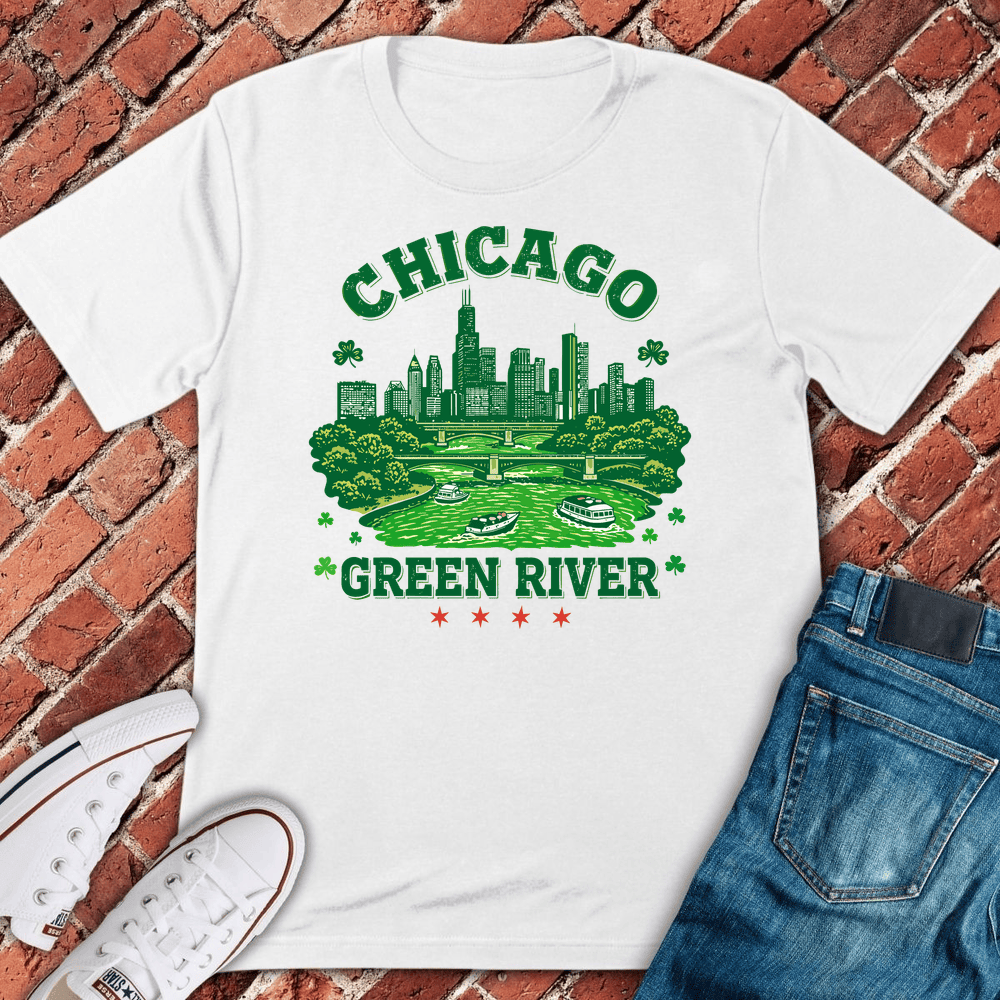 Chicago Green River T-Shirt - Graphic Tee - Gift for Chicago Lovers - Unisex