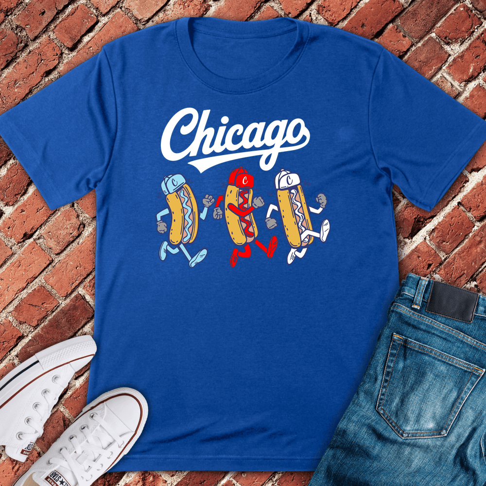 Chicago Dog Dash T-Shirt - Graphic Tee - Gift for Chicago Lovers - Unisex