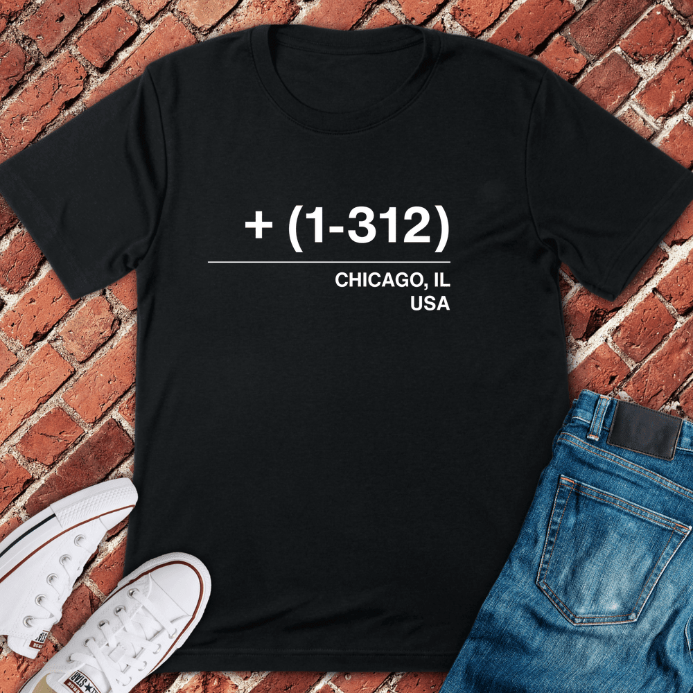 312 Area Code T-Shirt - Chicago Graphic Tee - Gift for Chicago Lovers - Unisex