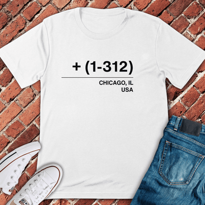 312 Area Code T-Shirt - Chicago Graphic Tee - Gift for Chicago Lovers - Unisex