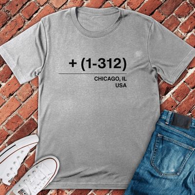 312 Area Code T-Shirt - Chicago Graphic Tee - Gift for Chicago Lovers - Unisex