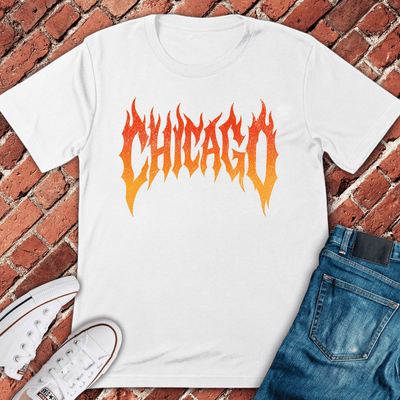 Blazing Chicago T-Shirt - Graphic Tee - Gift for Chicago Lovers - Unisex
